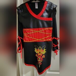 Kids Dragon Ninja Costume - Black and Red